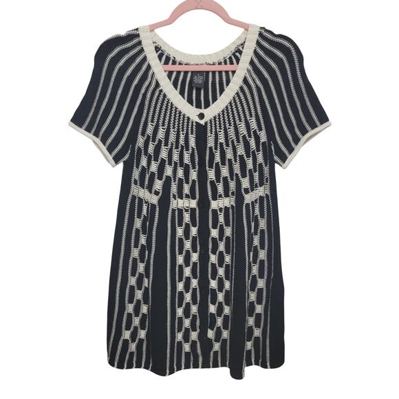 Tunic Shortsleeve Cardigan Sweater - Picture 1 of 9